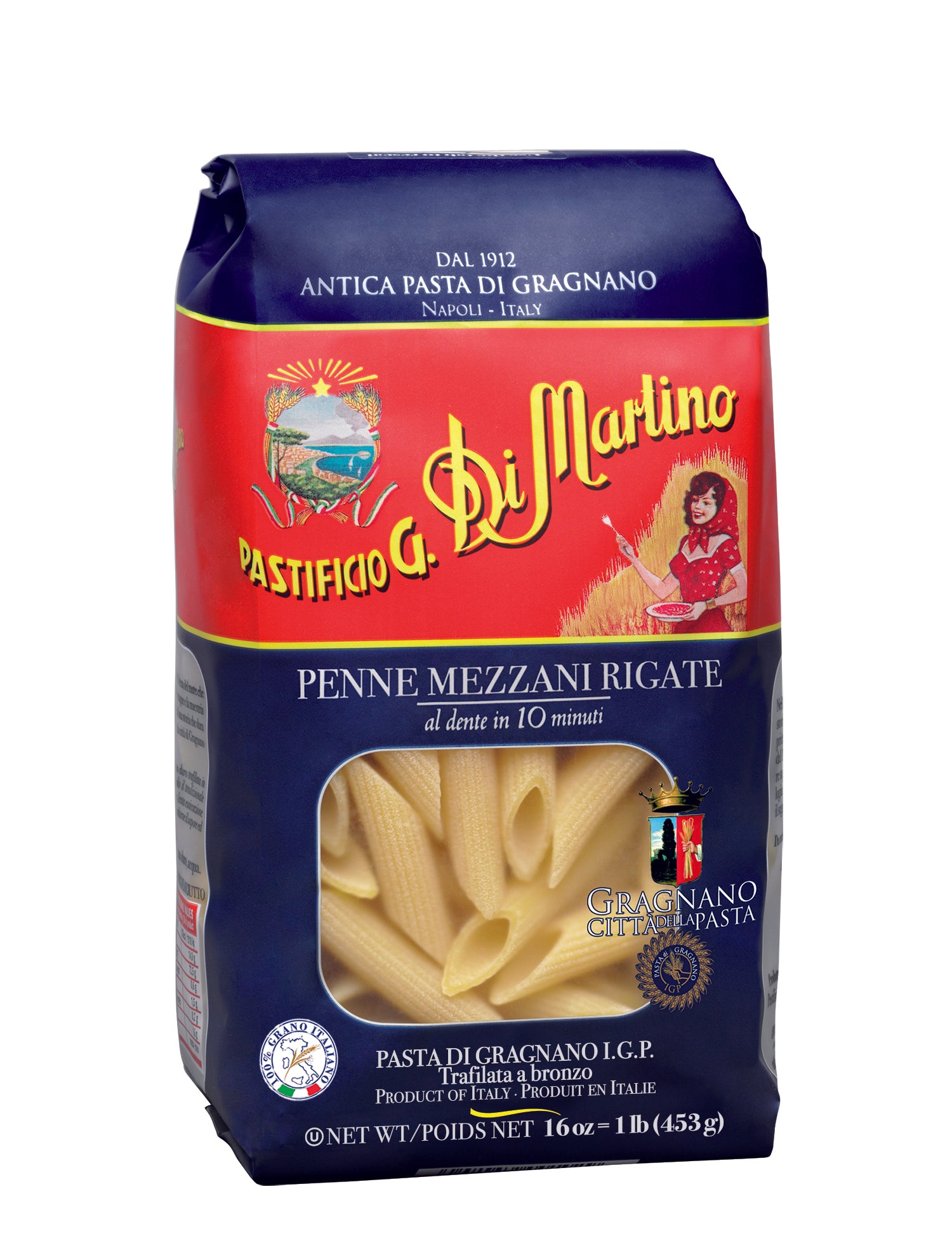 Pasta Di Martino Penne Mezzani Rigate 16oz